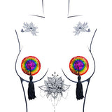 Neva Nude Pasty Resuse Burlesque Rainbow