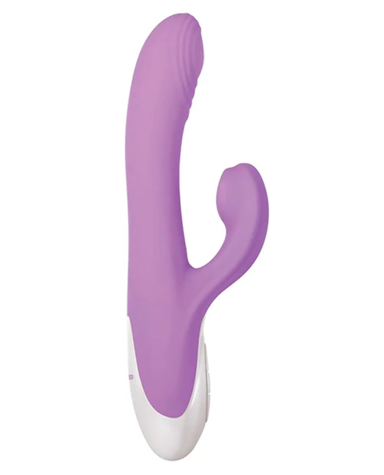 Evolved Love Is Back Super Sucker Silicone Rechargeable Rabbit G-Spot Vibrator Pinkpurple
