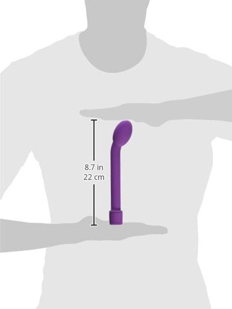 Cloud 9 Novelties Smooth Powerful G Spot Angled Tip Vibrator Massager With Smooth Coating, Purple, 0.3 Pound