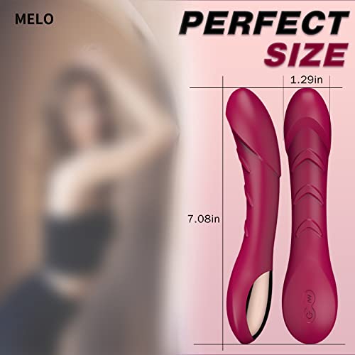 G Spot Dildo Vibrator For Vagina Clitoris Anal Stimulation, Waterproof Rechargeable Quiet Vibrating Powerful Vibrators Adult Sex Toy Gift For Women Couple With 12 Vibration Mode- Melo