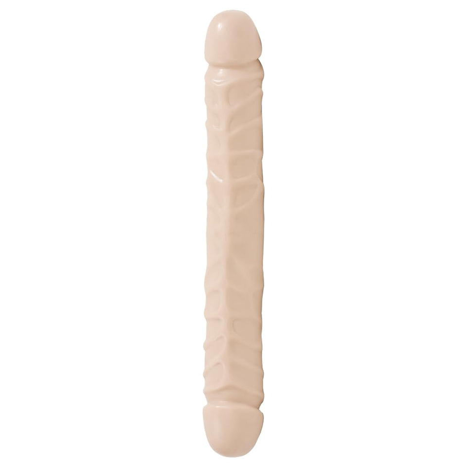 Doc Johnson Jr Veined Double Header Dildo 12 Inches White 021201Am