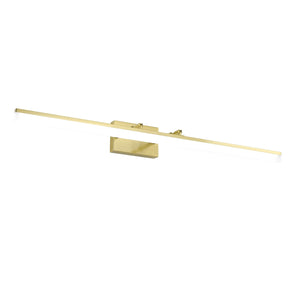 Aipsun Brushed Brass Bathroom Vanity Light Fixtures 40Inch Modern Led Bathroom Light Fixtures Gold Vanity Lighing For Bathroom W