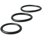 Sex And Mischief Nitrile Cock Ring 3 Pack, Black