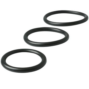 Sex And Mischief Nitrile Cock Ring 3 Pack, Black