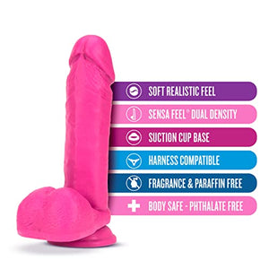 Neo Dual Density Dildo 8In Neon Pink