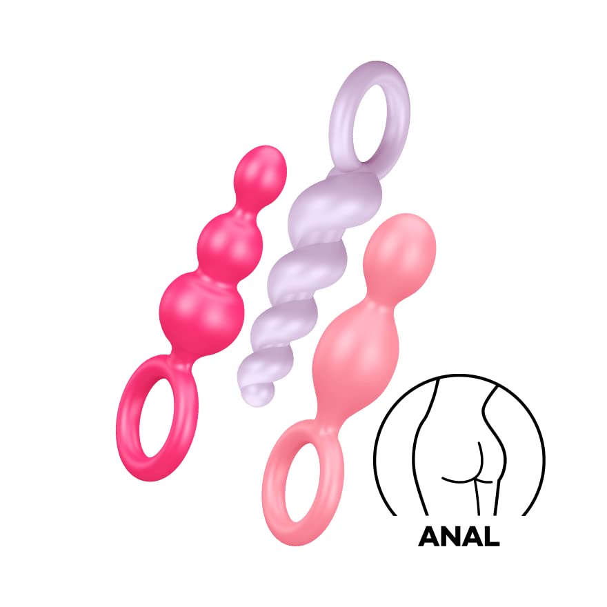 Satisfyer Booty Call Plugs | 3-Piece Silicone Plug Set | 13.5-14 Cm | Waterproof (Ipx7) | Skin-Friendly Silicone | Sex Toy For B