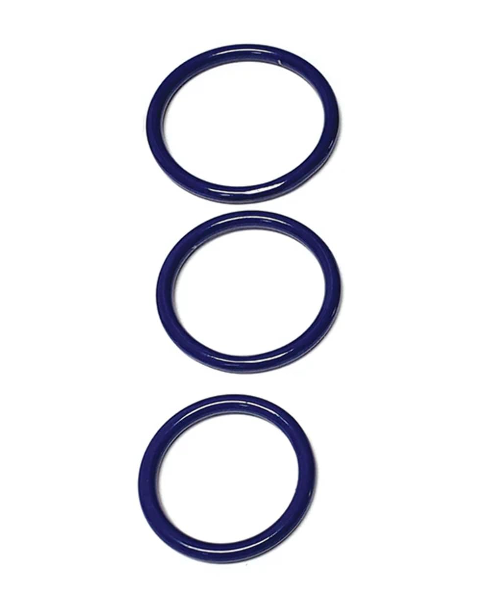 Blue Stainless Steel C-Ring Set - 1.5 1.75'' 2'' ''