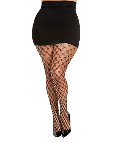 Dg Double Fence Net Pantyhose Black Osq