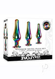 Evolved Love Is Back - Rainbow Metal Anal Plug Set - 3-Piece