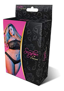Ms Sexy Time Bandeaux & Panty Blk 1Sq