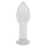 Epichao Huge Head Glass Butt Plug Crystal Anal Plug Bum Plug Bomb Plug Anal Trainer Anal Expander Training Sex Toy (M)