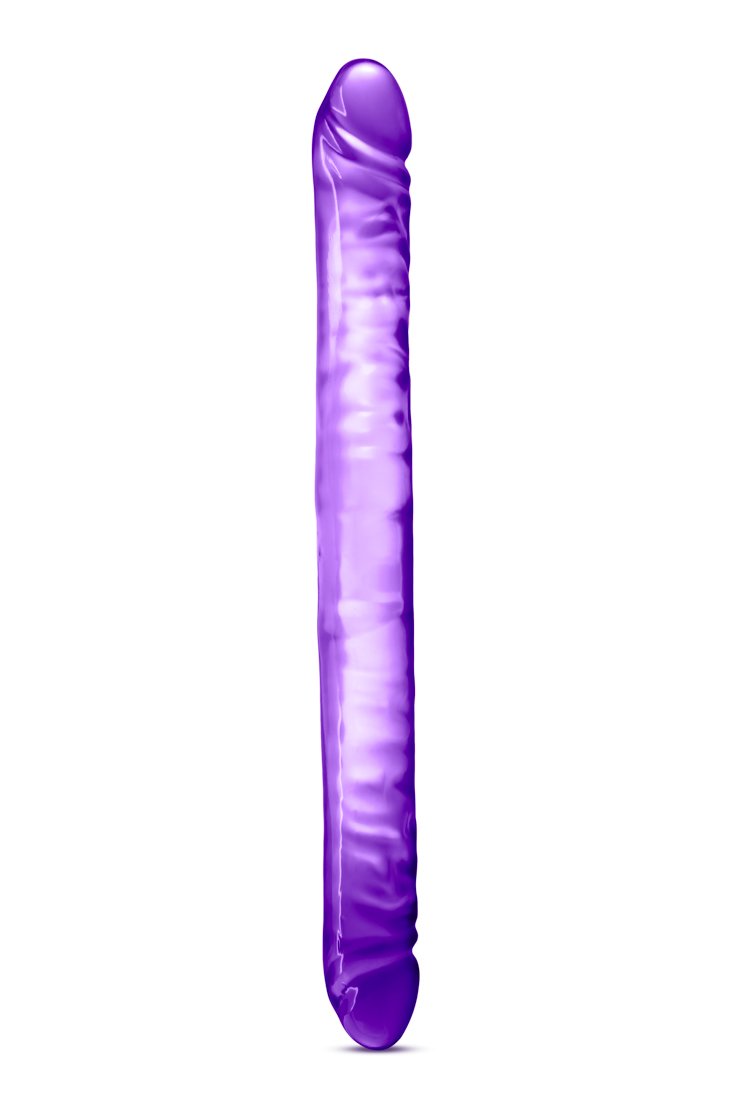 Blush Novelties 18 Inch Double-Ended Dildo - Soft, Flexible Dual-Head Dong with Realistic Feel, Perfect for Scissoring, Straples