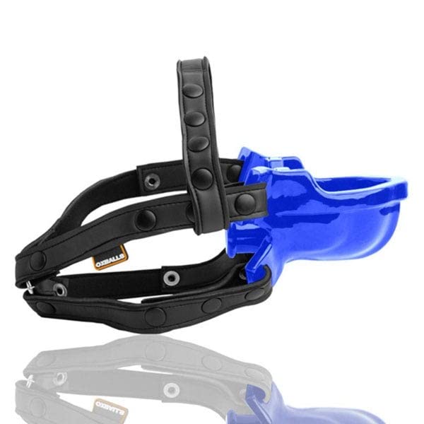 (WD) WATERSPORT STRAP-ON GAG POLICE BLUE (NET)