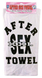 Pipedream After Sex Towel With Header Card, White, Black