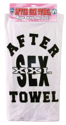 Pipedream After Sex Towel With Header Card, White, Black
