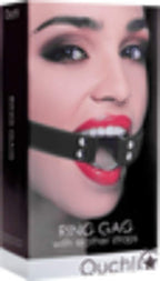 Ouch! By Shots America - Ring Gag - Black