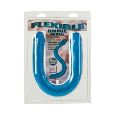 California Exotics Flexible Double Dong, Ice Blue, 18''