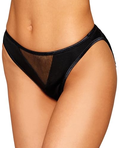 Heart Back Panty W/ Fringe Black Small