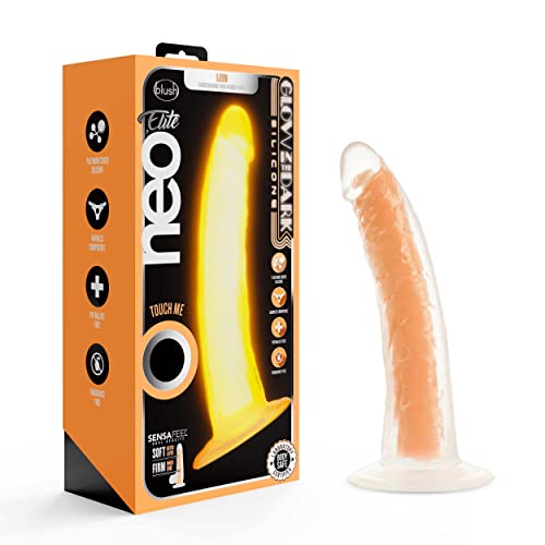 Neo Elit Lava 7&quot; Dildo Neon Orange