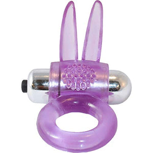 Ribbidy Rabbit Vibrating Cock Ring-Purple