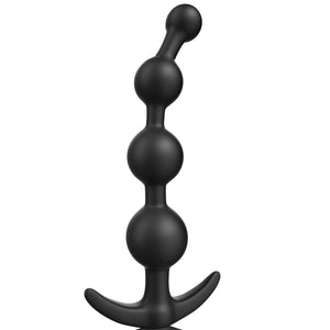 Anal Beads Butt Plug Prostate Massager with Narrow Flared Base and Graduated Beads for Comfortable Long Term Wear Sex Toy for Me