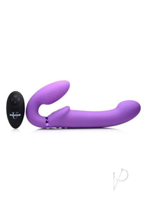 10X Remote Control Ergo-Fit G-Pulse Inflatable And Vibrating Strapless Strap-On - Purple