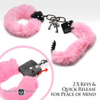 Master Series Cuffed In Fur Handcuffs Pink