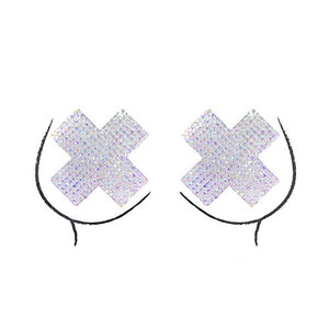 Neva Nude Pasty X Factor Crystal Silver