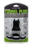 Perfect Fit Double Tunnel Plug, Hollow Butt Plug, Pfblend, Tpr/Silicone, Use For Anal Training, Black, Medium