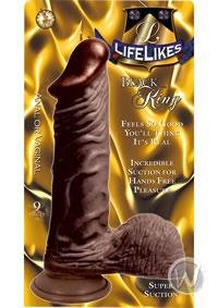 Lifelikes Black-King Dildo, Brown, 9 Inch