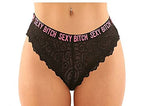 Vibes Sexy Bitch Panty&Thong Qs Black/Pk