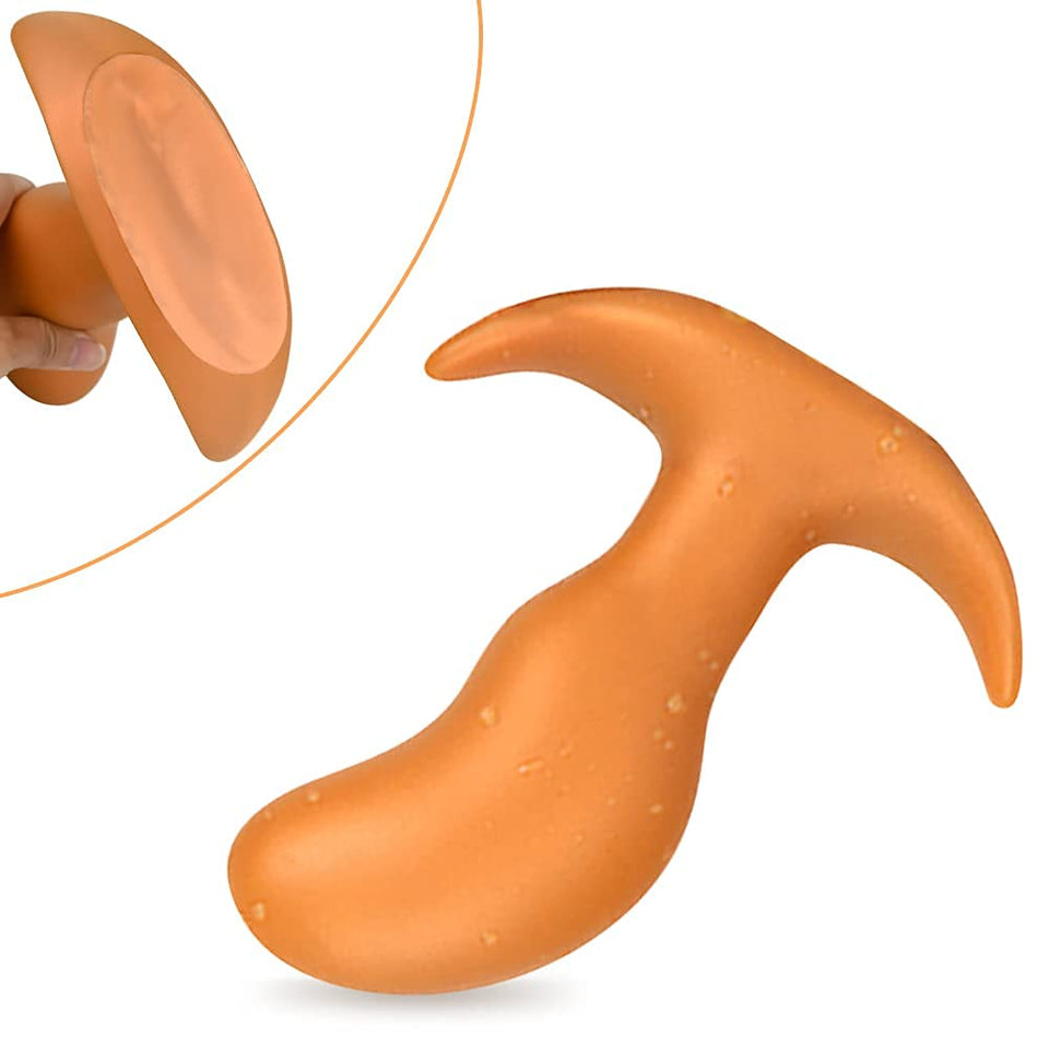 Super Soft Anal Plug, Sex Factory Flexible Liquid Silicone Butt Plug Prostate Massage G-spot Dildo Anal Trainer Kit (S)