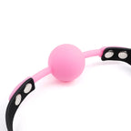 CLROY Pink Silicone Sex Ball Gags for Bondage Restraints, Open Mouth SM Ball Gag for Sex, BDSM Toys Bondage Gag Muzzles (Color-6