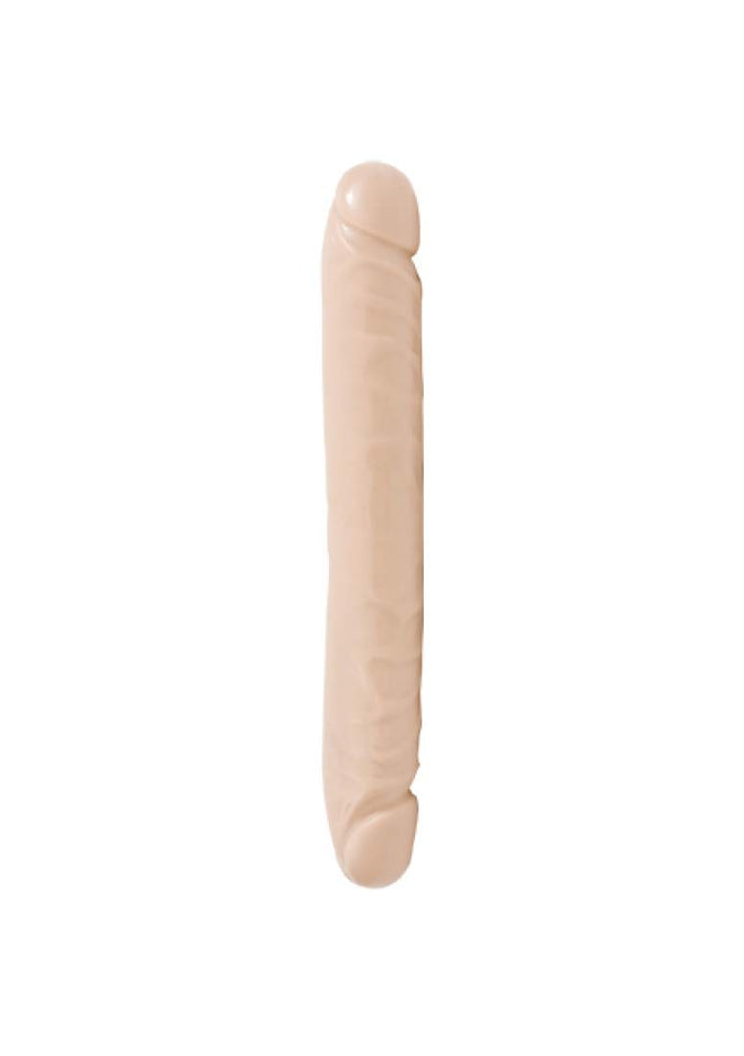Doc Johnson Jr Veined Double Header Dildo 12 Inches White 021201AM