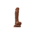 Colours - Dual Density - 8\ Dildo - Brown