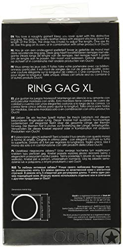 Ouch! Ring Mouth Gag, Black, X-Large