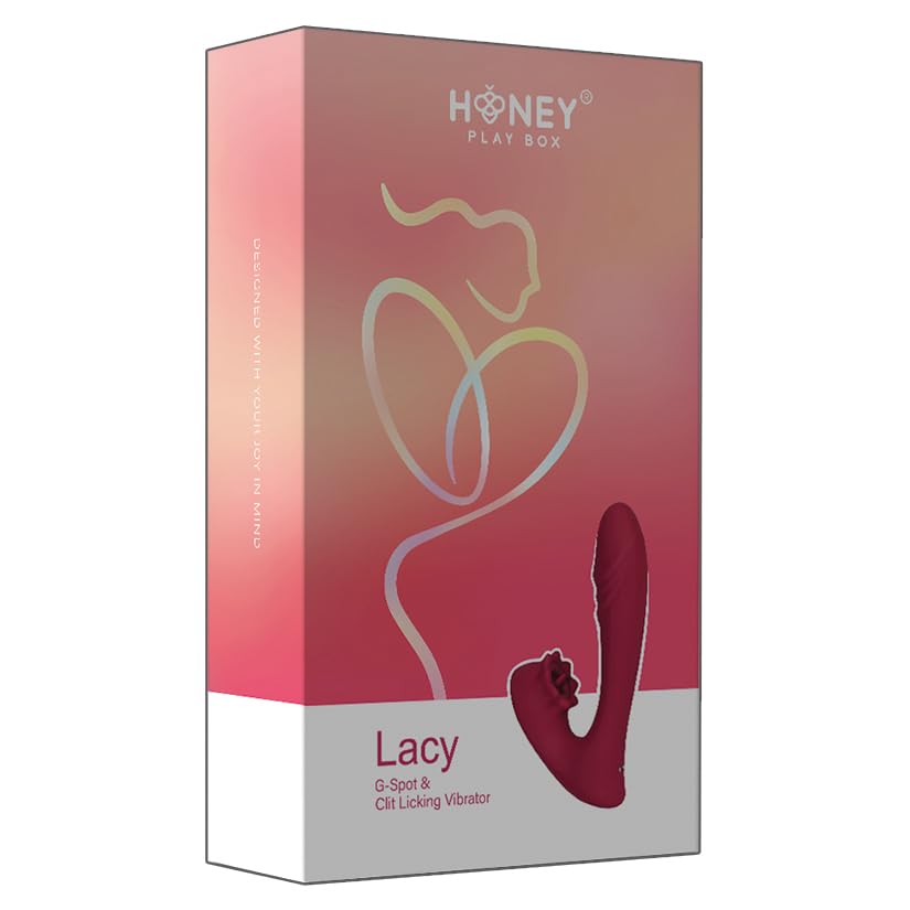 Honey Play Box Lacy G Spot Vibrator With Tongue Licker