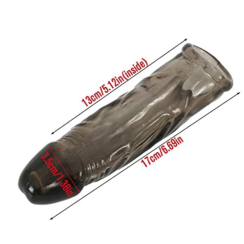 MPXOJII 3 Pcs Reusable Penis Sleeve Extender Ultra-Soft Extension Sex Toy Cock Enlarger Applicative for Men & Couple