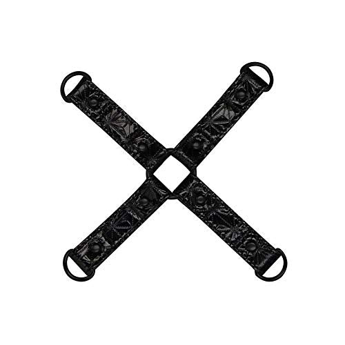 Ouch Leather Hand And Leg Cuffs, Black