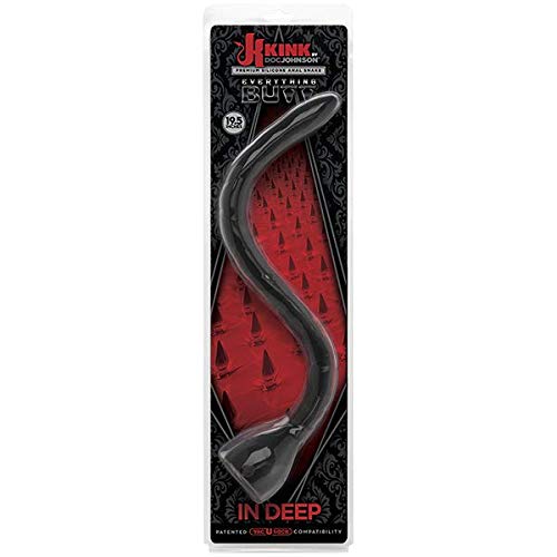 Kink In Deep Silicone Anal Snake - Black