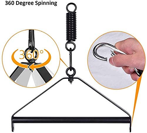 3rd Generation Sex Swing - 360 Spinning Trapeze with Fluffy Liner & Steel Triangle Support - 600 lbs Capacity for Couples