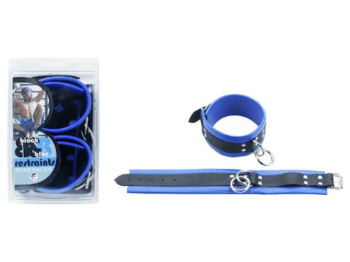 Spartacus And Blue Wrist Or Ankle Restraints Leather