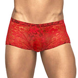 Mp Stretch Lace Mini Short Red Sml