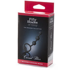 Fifty Shades Of Grey Carnal Bliss Black Silicone Anal Pleasure Beads - Petite Size - 3.5 Inch
