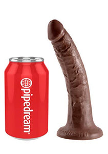 Pipedream King Cock Dildo, Brown, 7 Inch