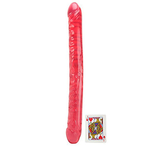 Doc Johnson Crystal Jellies - Double Dong -18 Inch - Double Sided Dildo - Pink