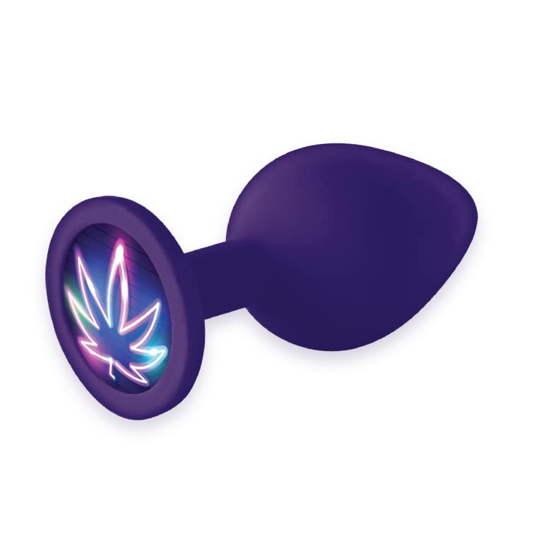 The 9'S Booty Talk Neon Leaf Silicone Butt Plug