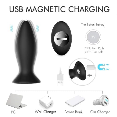 Anal Sex Toy Vibrator,3Pcs Vibrating Anal Butt Plug Training Kit, Remote Control 9 Vibration Modes Adult Anal Sex Toys Vibrators
