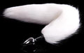 Ooiixx Butt Plug Fox Tail Cosplay Anal Plug Anal Butt Plug Adult Sex Toys for Beginner Women Men Couple (18'' White)
