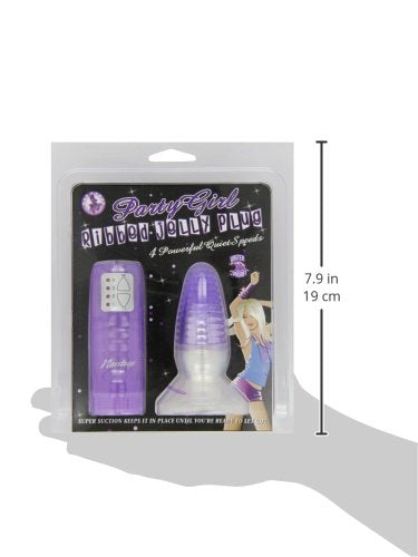 Nasstoys Party Girl Purple 4 Speed Ribbed Jelly Anal Plug With Super Suction Cup Base